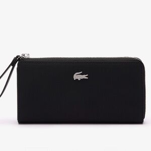LACOSTE Women's Daily Classic Slim Zip Wallet